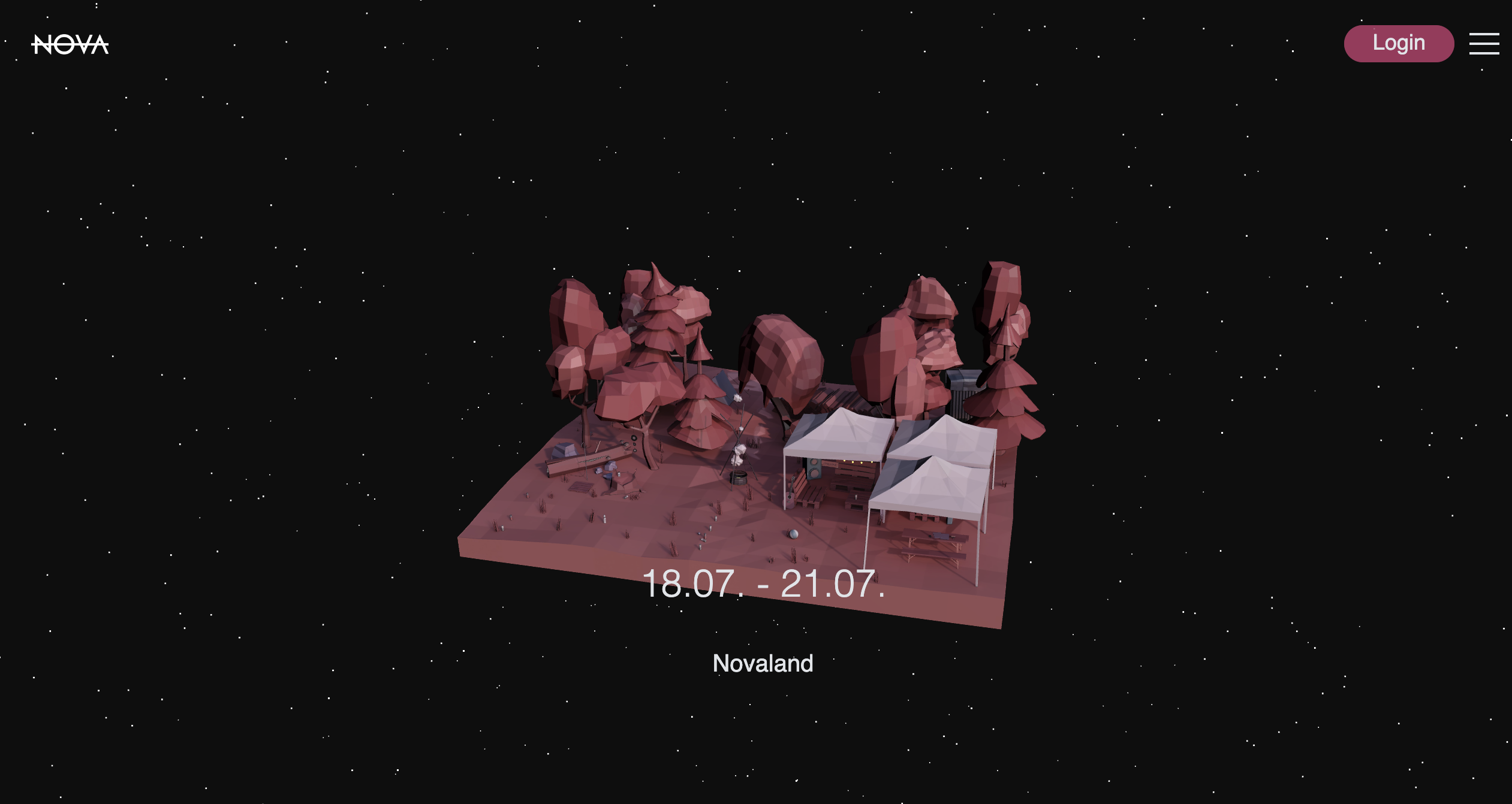 Screenshot from the Nova Festival Website.